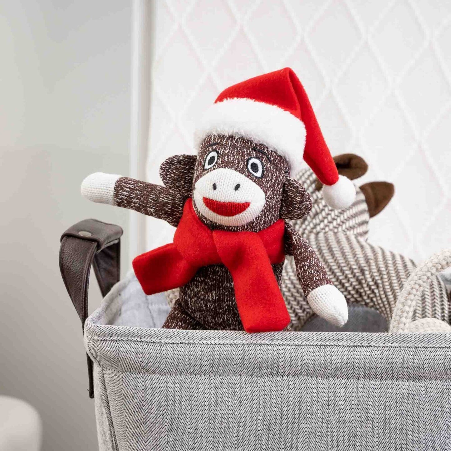 Your Dog’s Very Own Christmas Santa Sock Monkey Toy - Collectable Nostalgic Dog Toy