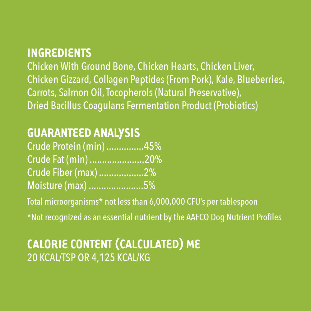BUY 8 BAGS AND SAVE - Happy, Healthy™️ Nutrition Boost Chicken Food Topper- 8 oz bags