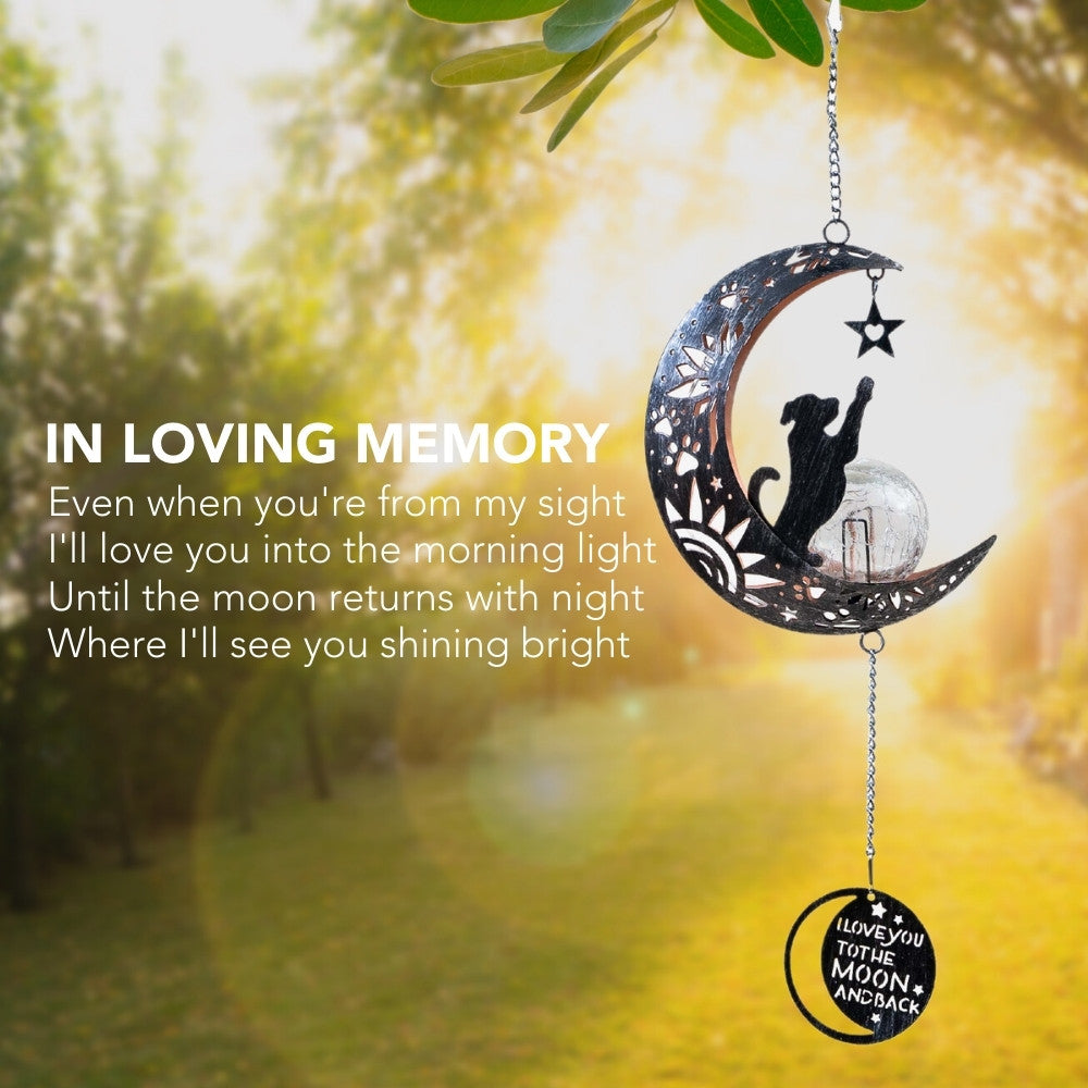 iHeartDogs - I Love You To The Moon & Back- The Ultimate Garden Solar Lantern for Dog Lovers -Faire
