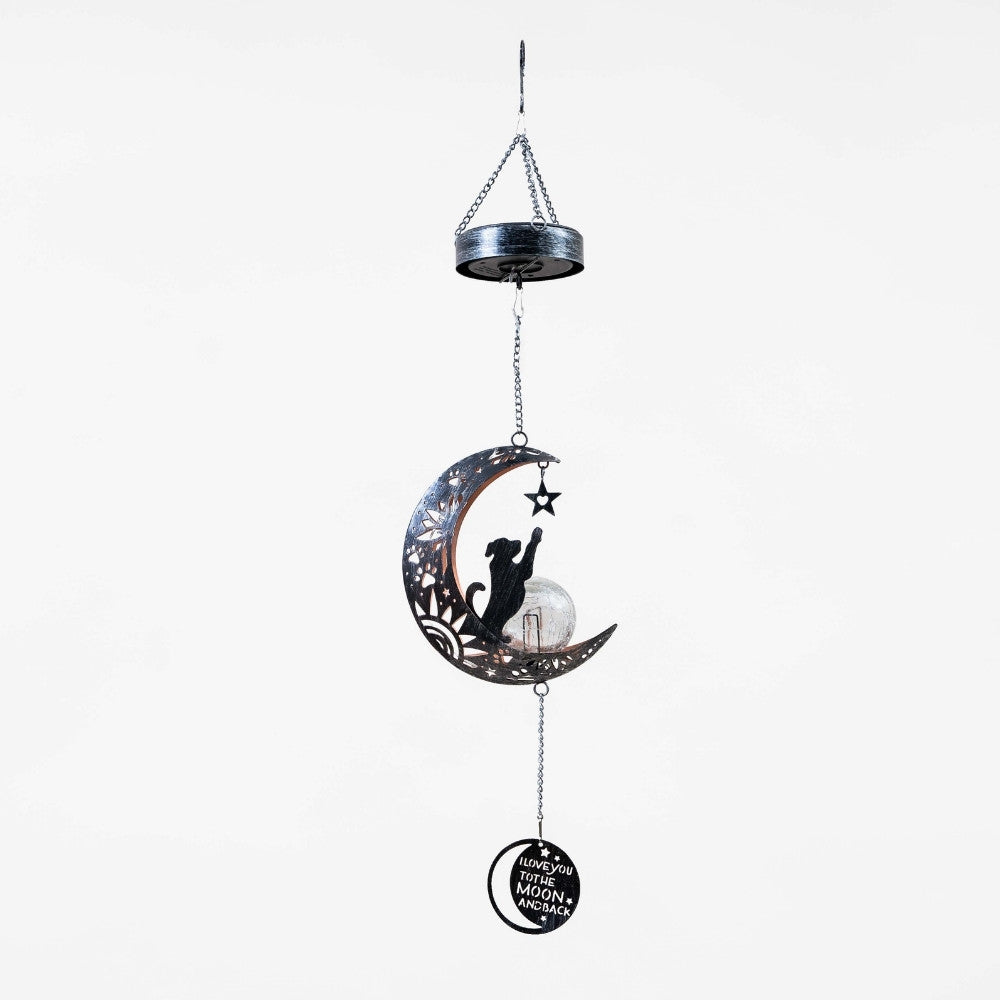 iHeartDogs - I Love You To The Moon & Back- The Ultimate Garden Solar Lantern for Dog Lovers -Faire