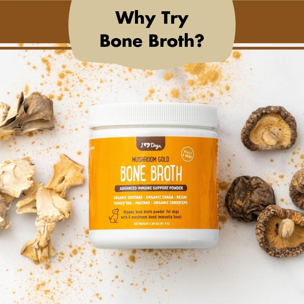 BUY 2 BAGS AND SAVE Mushroom Bone Broth For Dogs Immune Support Powder