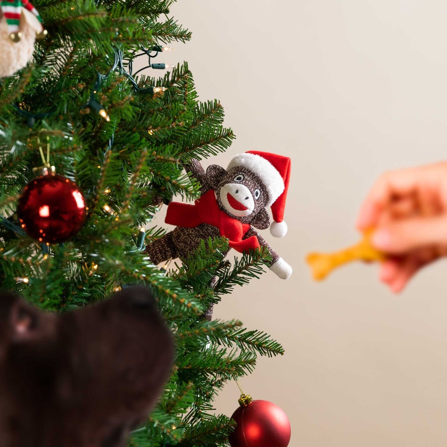 Your Dog’s Very Own Christmas Santa Sock Monkey Toy - Collectable Nostalgic Dog Toy