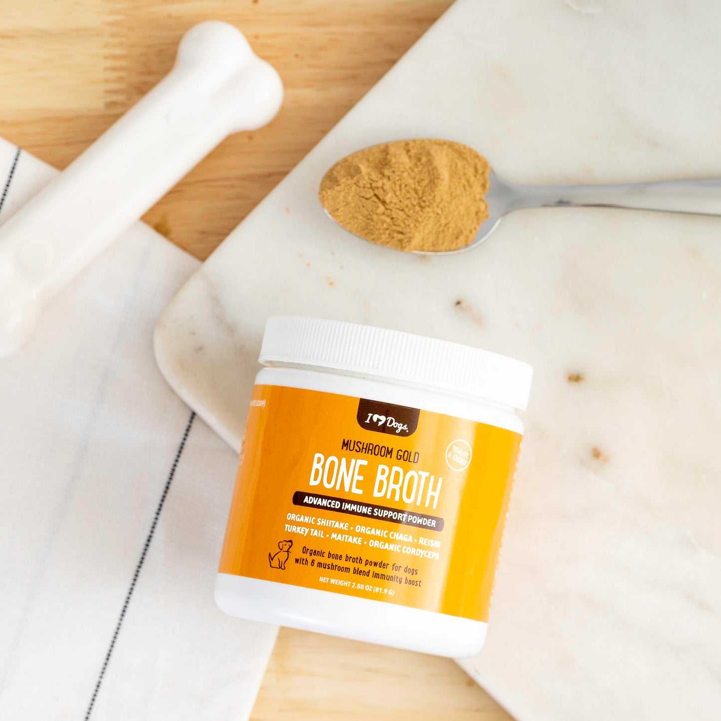 BUY 2 BAGS AND SAVE Mushroom Bone Broth For Dogs Immune Support Powder