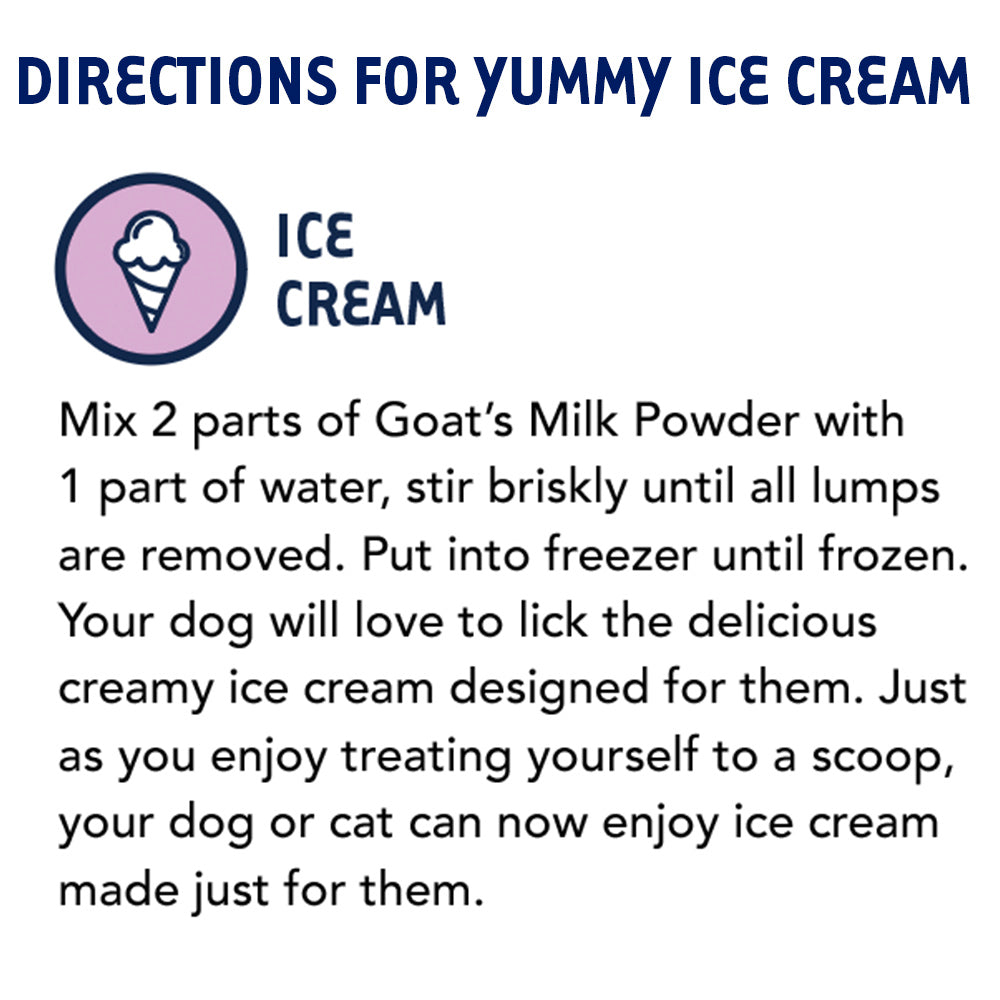BUY 2 BAGS & SAVE iHeartDogs Goat's Milk 3-In-1 Dog Food Topper Boost- Ice Cream - Liquid Milk with Probiotics