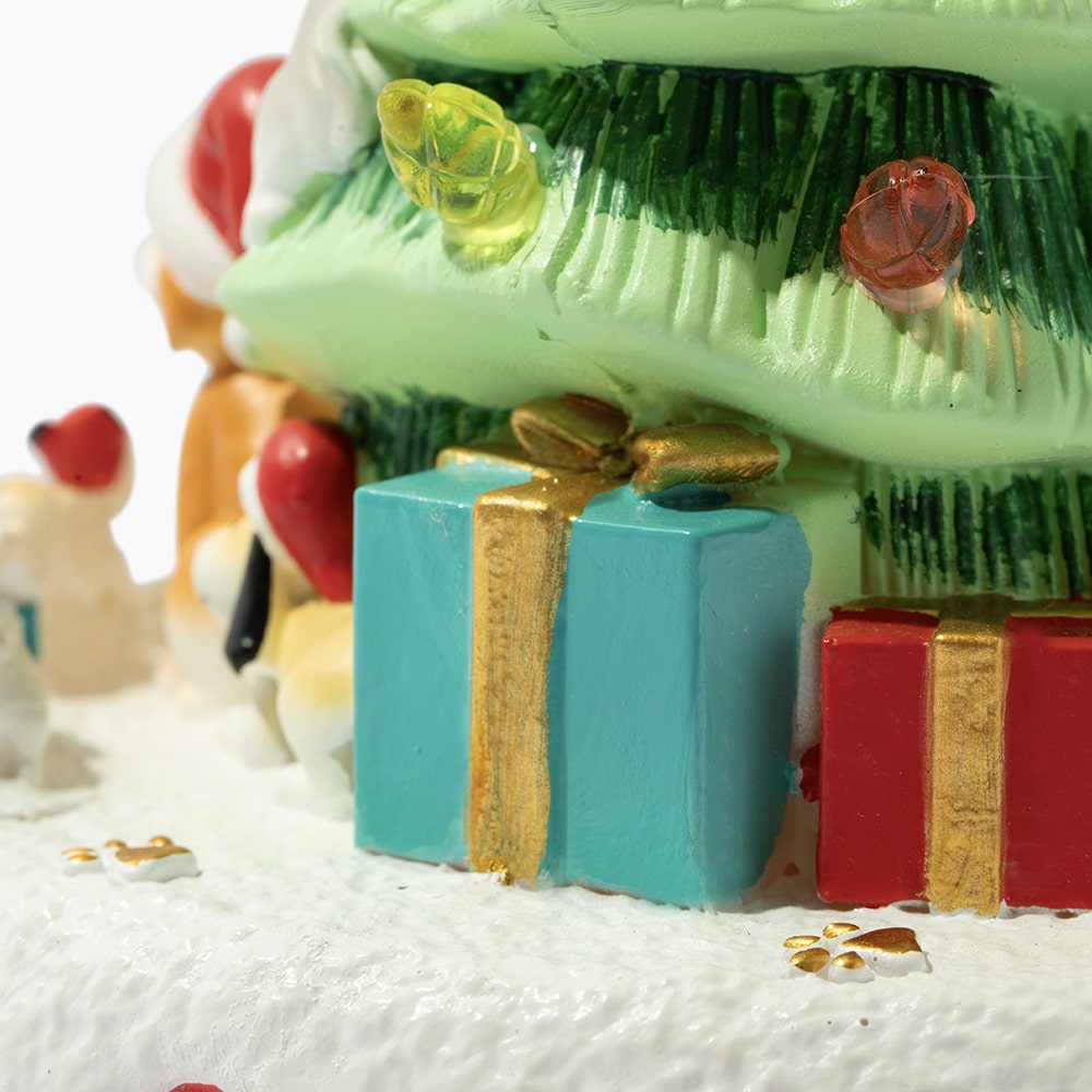 My Christmas Wish Is A Forever Home For Every Dog- Hand Crafted Light Up Resin Christmas Tree