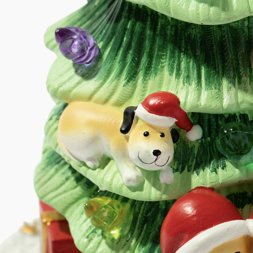 My Christmas Wish Is A Forever Home For Every Dog- Hand Crafted Light Up Resin Christmas Tree