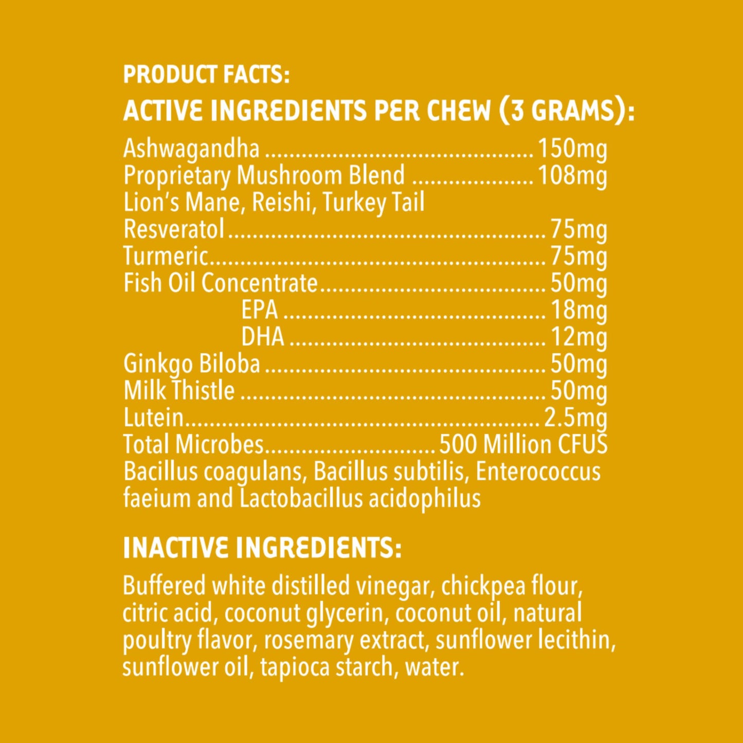 Senior Super 7 Daily MegaVitamin For Dogs 7-In-1 Antioxidant Anti-Aging Support With Probiotics For Longevity and Cognitive Boost - 60 Chews -Faire