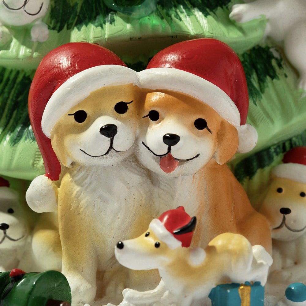 My Christmas Wish Is A Forever Home For Every Dog- Hand Crafted Light Up Resin Christmas Tree