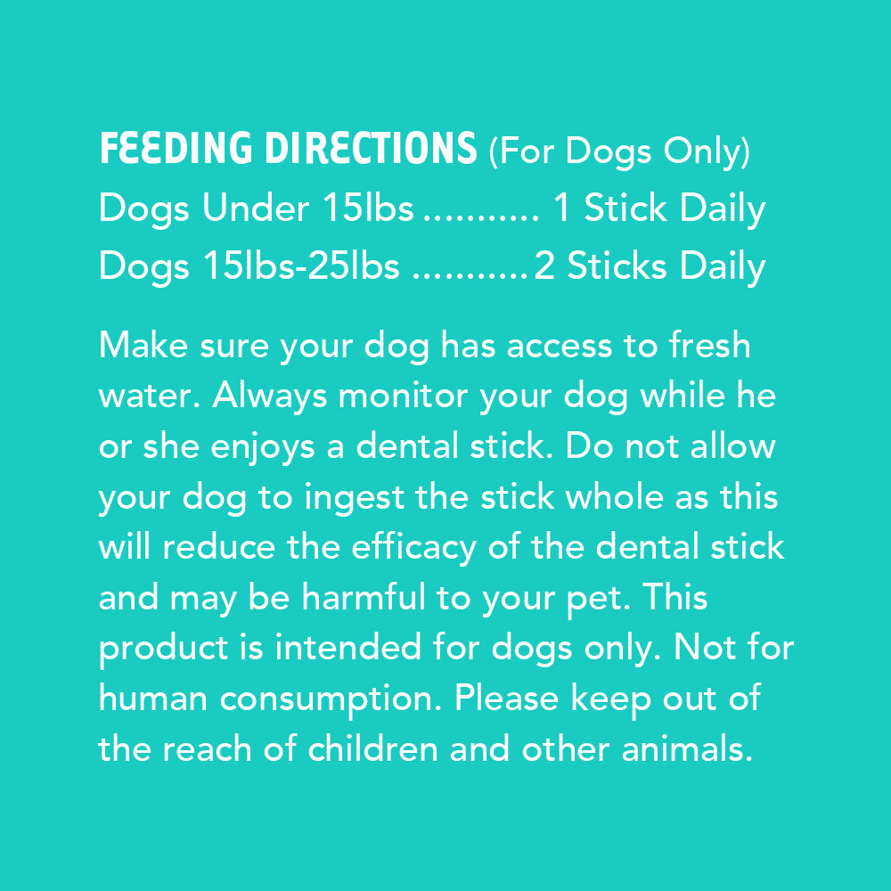 Happy, Healthy™ Brushy Sticks Dental Dog Treats – Dental Chews for Dogs – 30 Mini Sticks