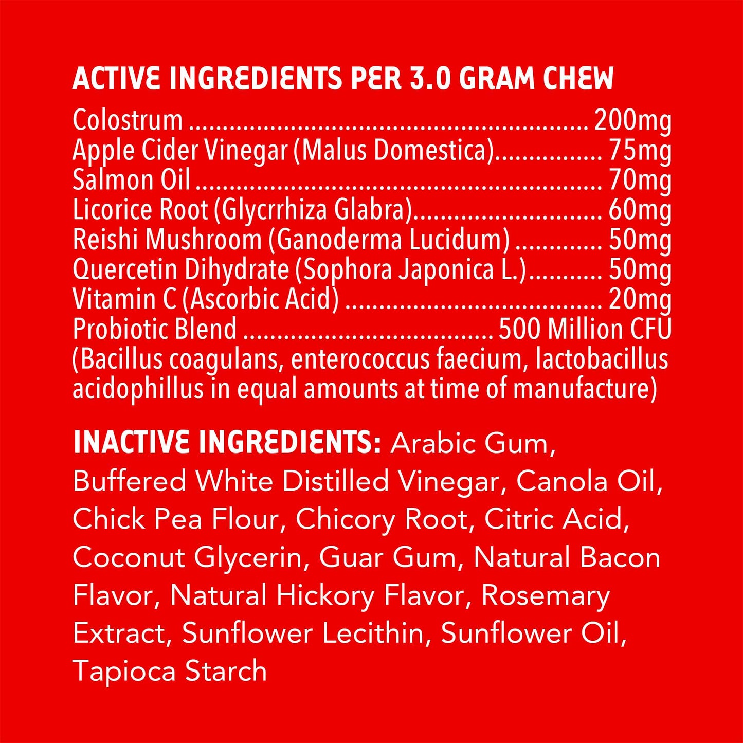 iHeartDogs Allergy & Itch Relief Chews for Dogs with Salmon Oil, Quercetin, Colostrum, Antioxidants and Probiotics — 90 Count