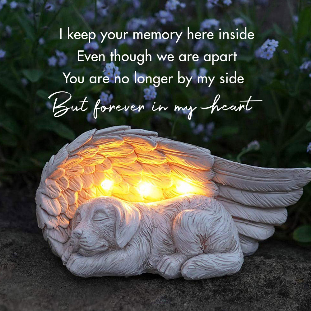 iHeartDogs- Forever My Guardian Angel Pup Garden Solar Light -Faire