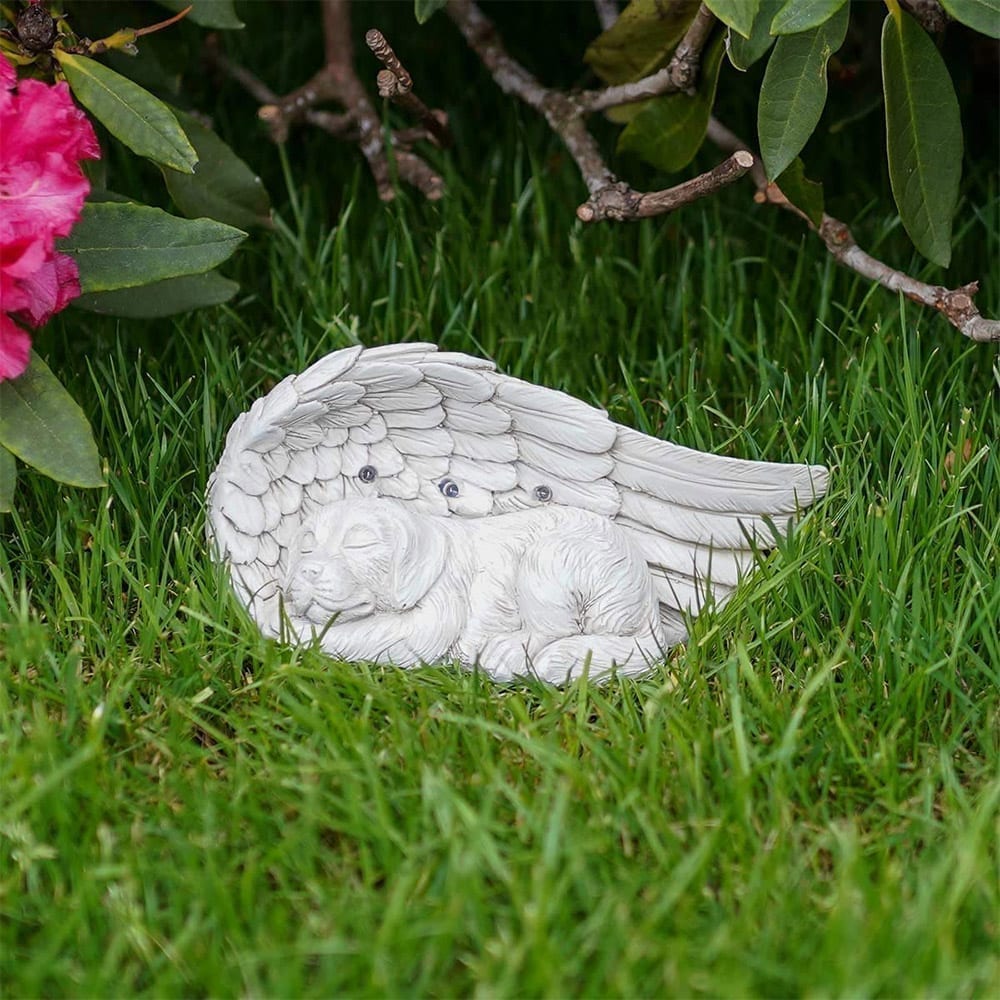 iHeartDogs- Forever My Guardian Angel Pup Garden Solar Light -Faire