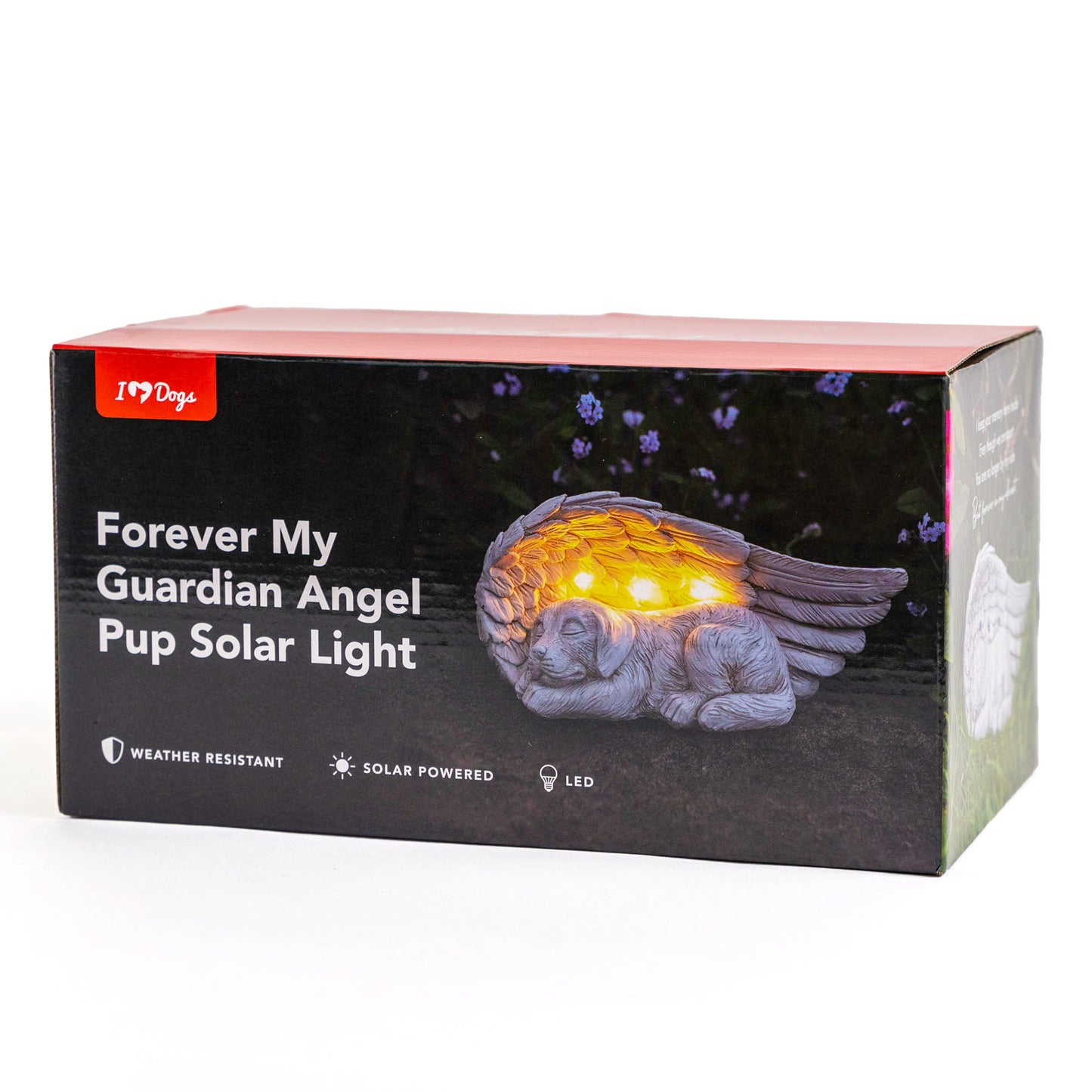 iHeartDogs- Forever My Guardian Angel Pup Garden Solar Light -Faire