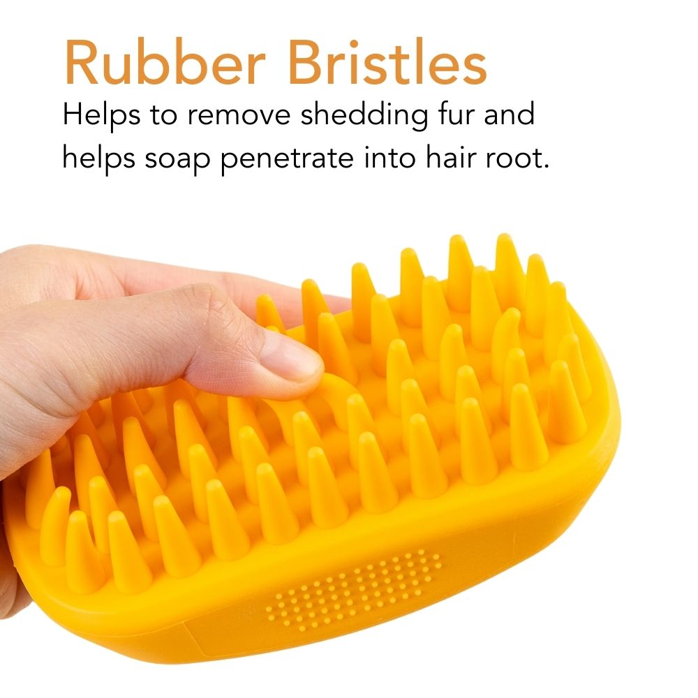 Ultimate Silicone Bath Massage Brush & Shampoo Accessory for your Long or Short Haired Dog