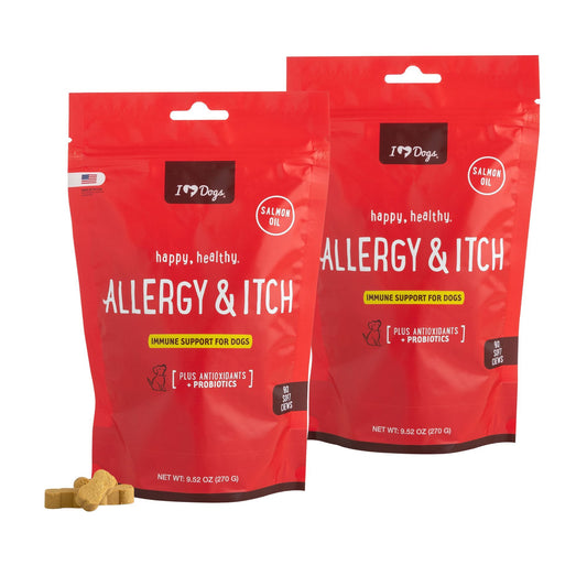 BUY 2 BAGS & SAVE iHeartDogs Allergy & Itch Relief Chews for Dogs