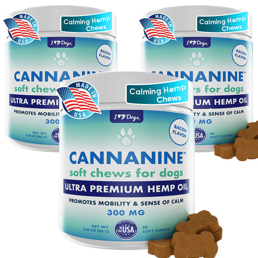 Buy 3 Get 33% Off Cannanine™  Bacon Flavored Hemp Calming Soft Chews