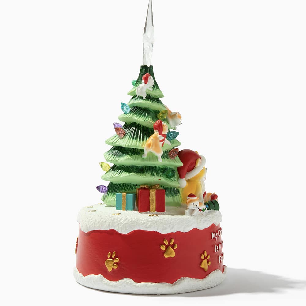 My Christmas Wish Is A Forever Home For Every Cat- Hand Crafted Light Up Resin Christmas Tree