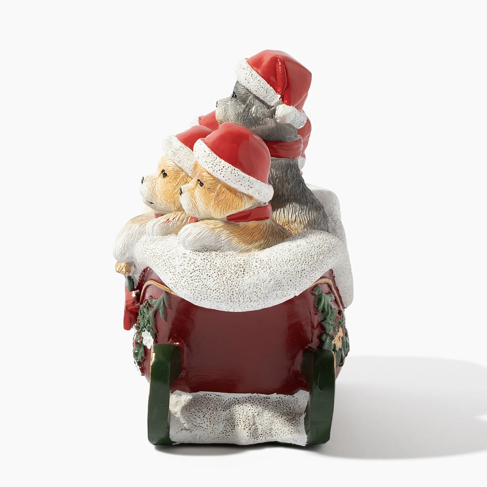 Santa’s Rescue Sleigh Christmas Dog Figurine- Helps Feed Shelter Dogs in Need