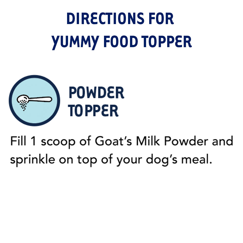 BUY 2 BAGS & SAVE iHeartDogs Goat's Milk 3-In-1 Dog Food Topper Boost- Ice Cream - Liquid Milk with Probiotics