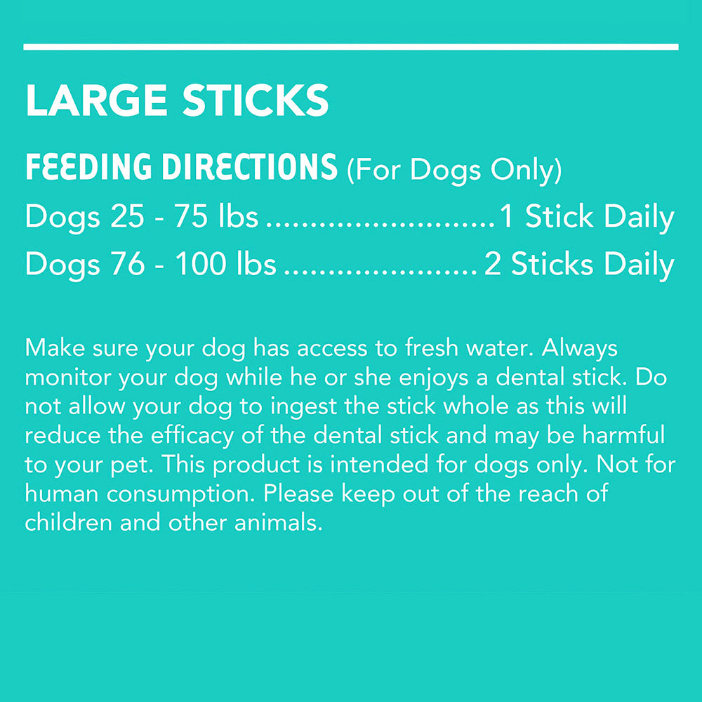 Happy, Healthy™ Brushy Sticks Dental Dog Treats – Dental Chews for Dogs – 30 Large Sticks