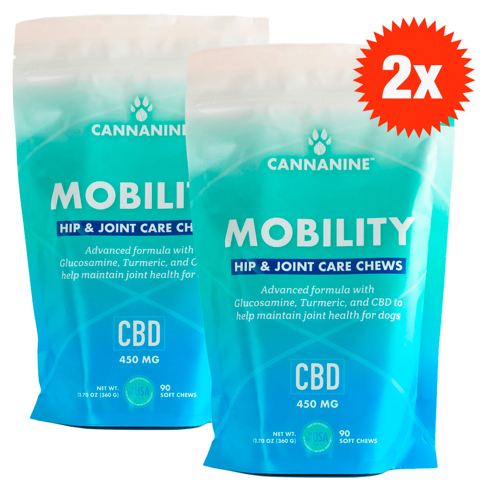 BUY 2 and SAVE Cannanine™ Advanced 9-in-1 Hip & Joint Chews with Broad Spectrum Hemp for Mobility — 90 Count