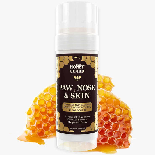 Honey Guard™ – Paw, Nose & Skin Dog Healing Balm- Manuka Honey, Tallow, Shea Butter & Mango Seed Oil