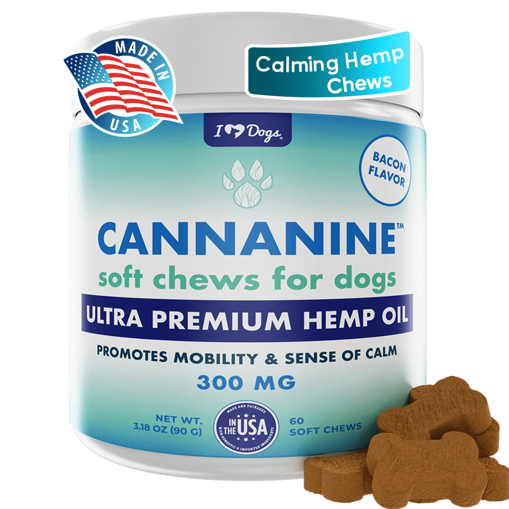 Cannanine™  Bacon Flavored Hemp Calming Soft Chews — 60 Count