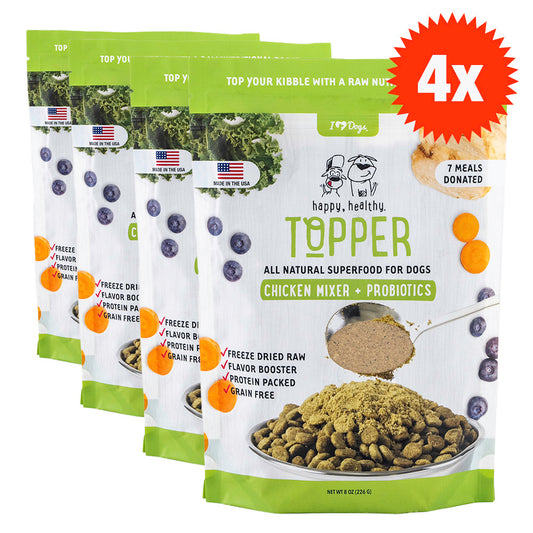 BUY 4 BAGS AND SAVE - Happy, Healthy™️ Nutrition Boost Chicken Food Topper- 8 oz bags