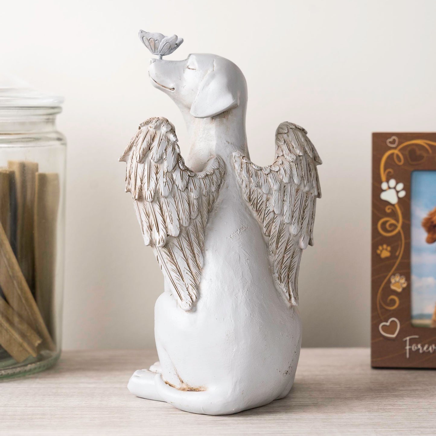 Dog Memorial Angel with Butterfly Indoor/Outdoor Figurine – Deal 17% OFF