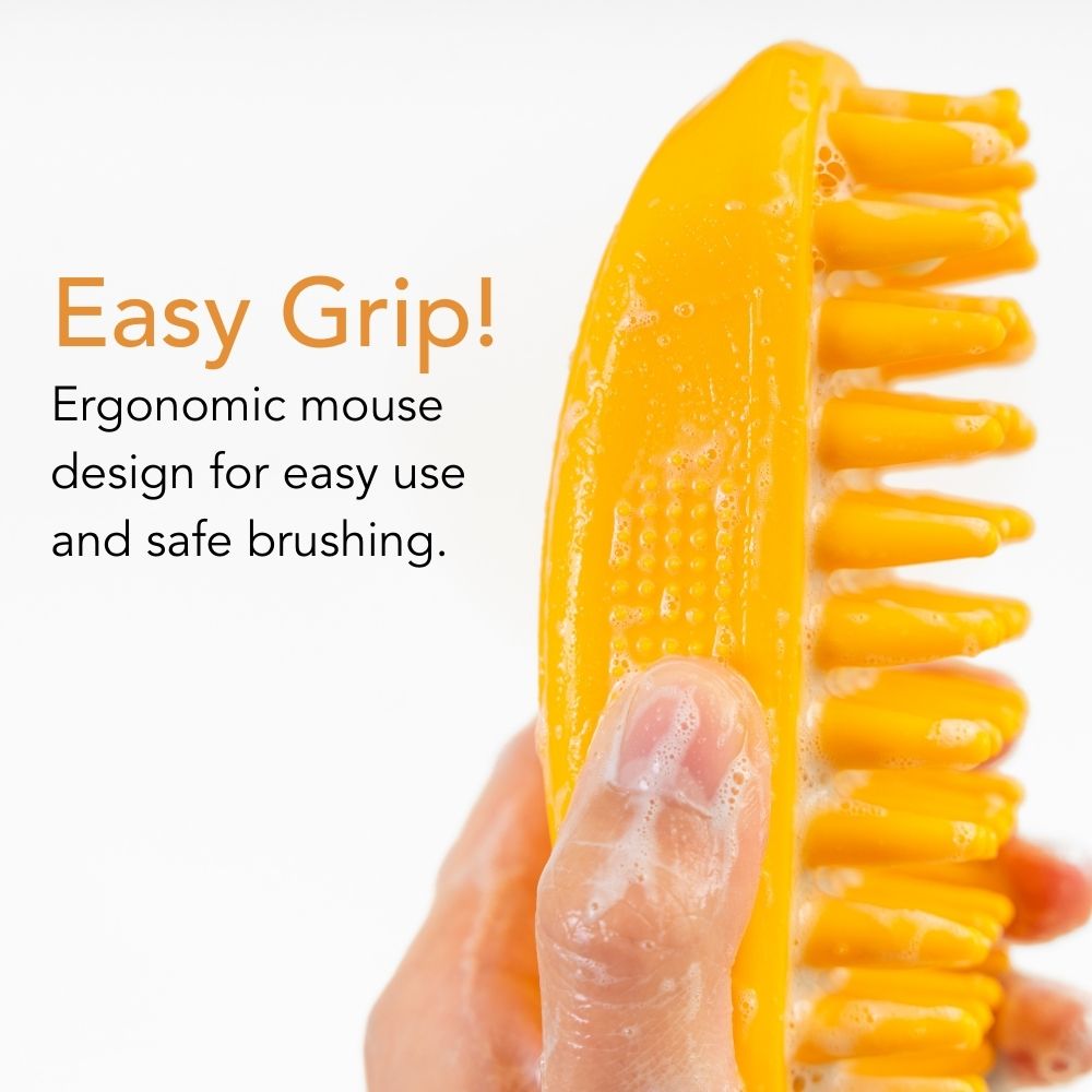 Ultimate Silicone Bath Massage Brush & Shampoo Accessory for your Long or Short Haired Dog